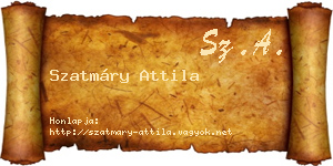 Szatmáry Attila névjegykártya