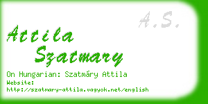 attila szatmary business card